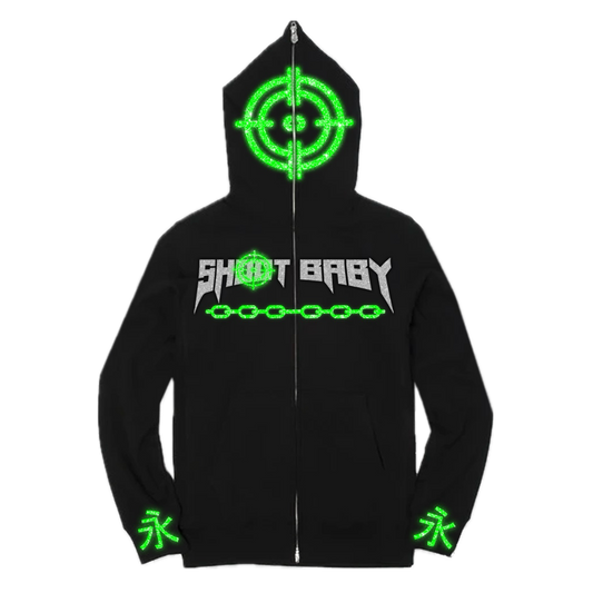 Xanman “Shoot Baby” Collab Full Zip Green (LIMITED EDITION)