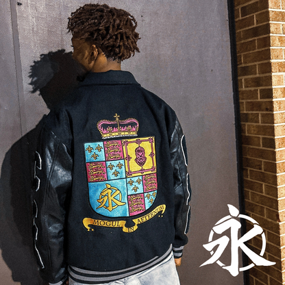 "CEO” Leather Varsity Jacket