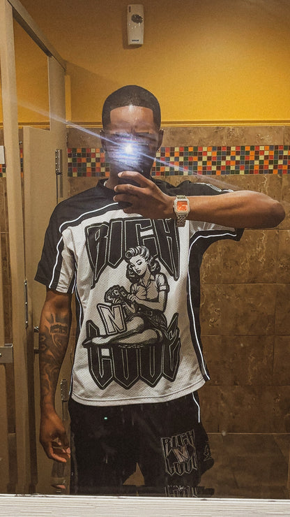 $ Rich N Love x Mogul Mesh Jersey (PANDA)