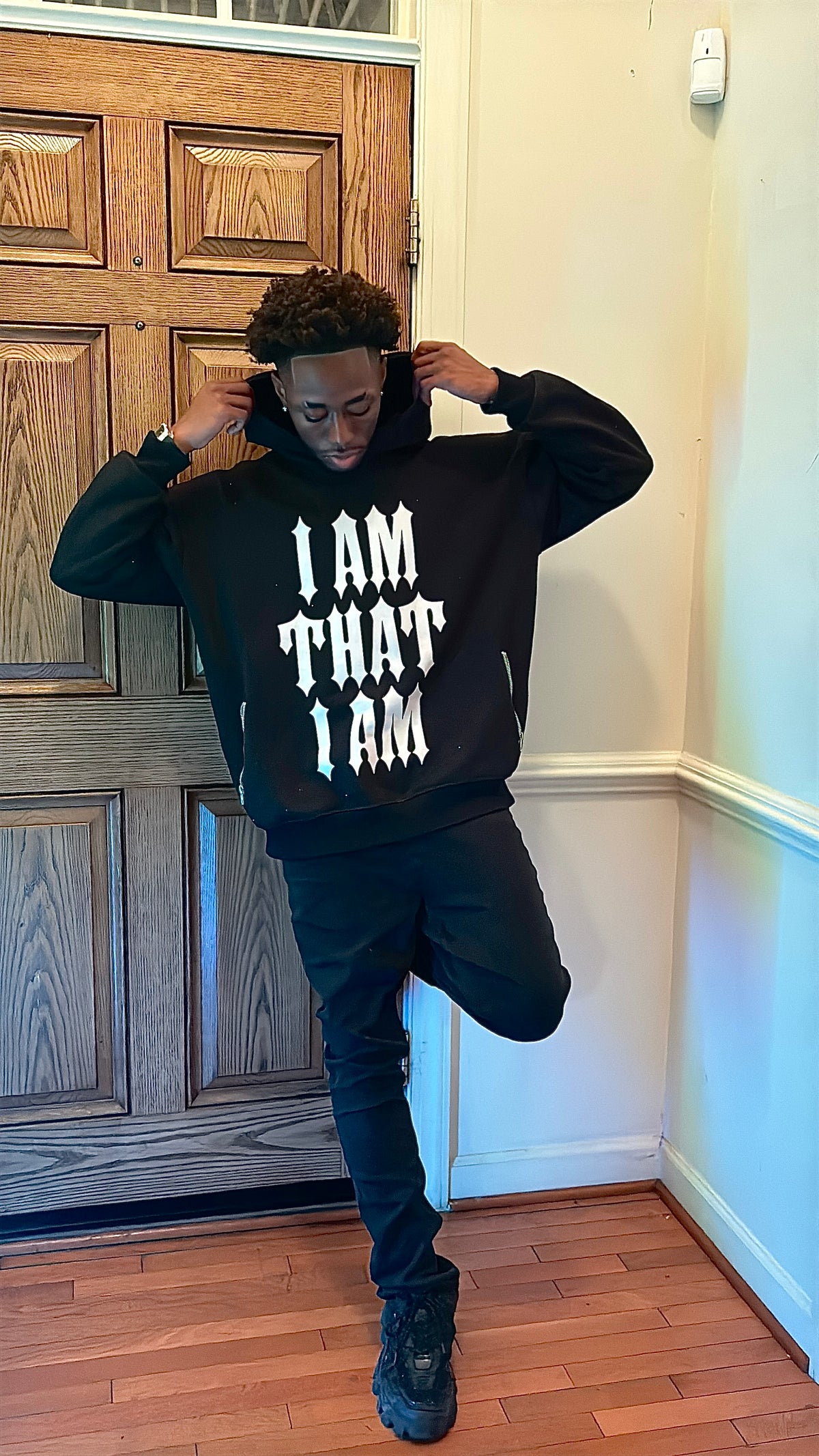 I AM Hoodie (All-Over Rhinestone/Heavyweight)