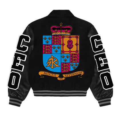 "CEO” Leather Varsity Jacket