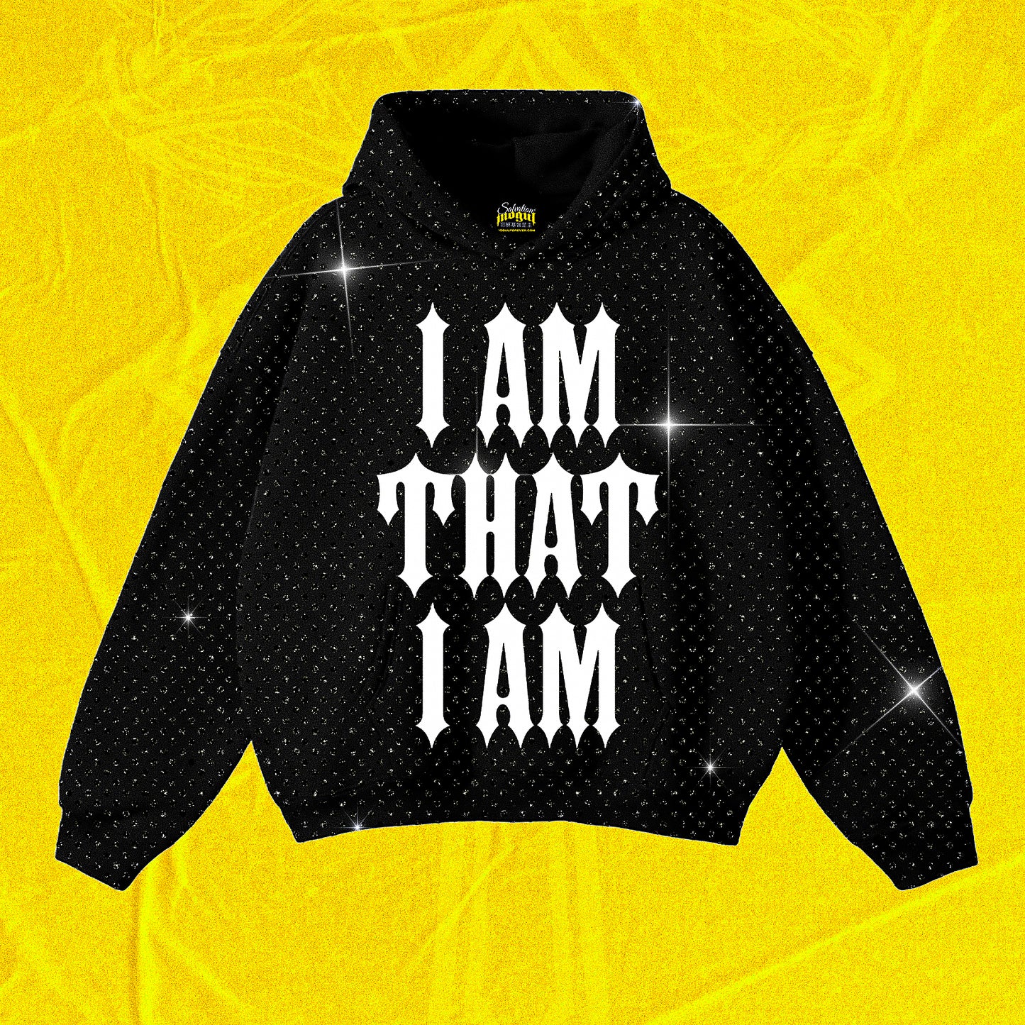 I AM Hoodie (All-Over Rhinestone/Heavyweight)
