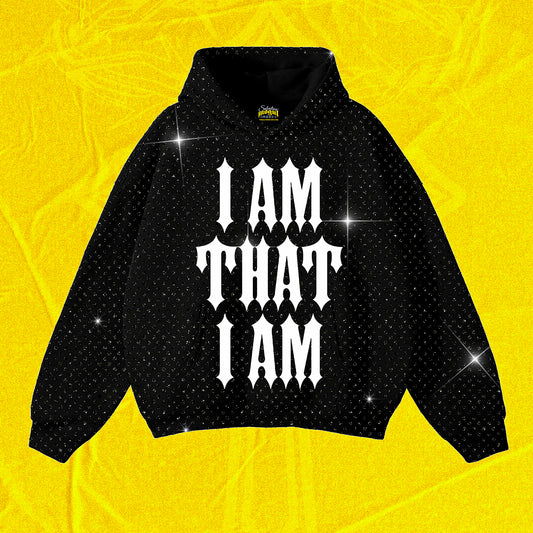 I AM Hoodie (All-Over Rhinestone/Heavyweight)