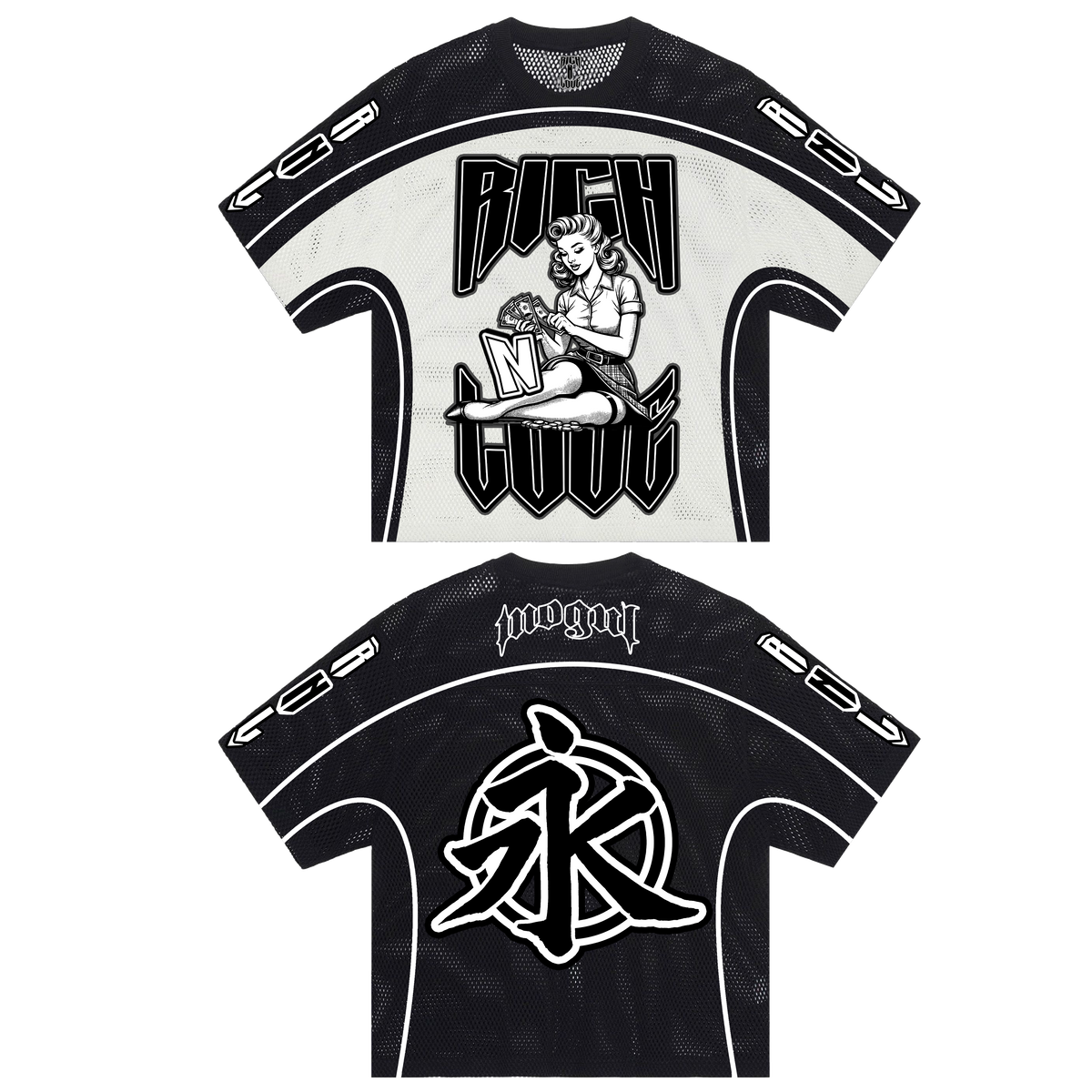 $ Rich N Love x Mogul Mesh Jersey (PANDA)