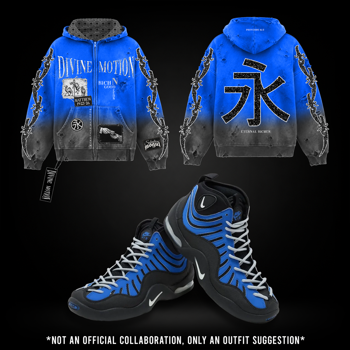 *Pre-Order* Divine Motion Hoodie (Blue/Gray)