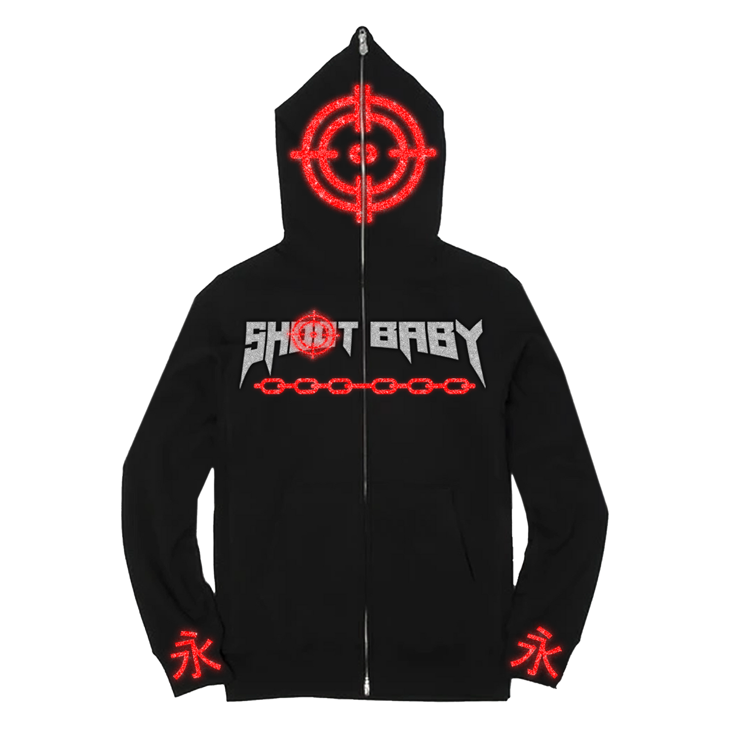 Xanman “Shoot Baby” Collab Full Zip Red (LIMITED EDITION)