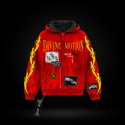 *Pre-Order* Divine Motion Hoodie (Red/Yellow)