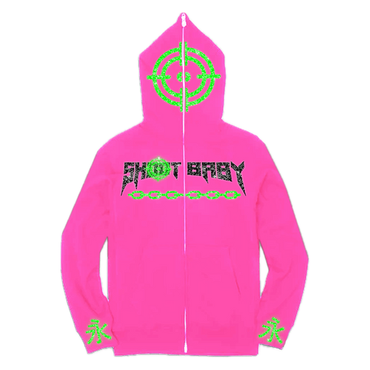 Xanman “Shoot Baby” Collab Full Zip Pink (LIMITED EDITION)